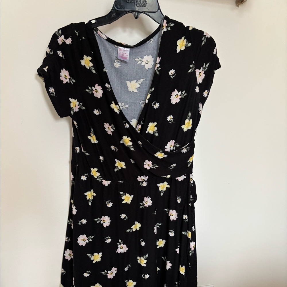 Black floral dress